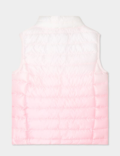 Doudoune légère sans manches rose pastel fille