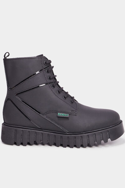 Bottines en cuir Kickers Kickfab noir femme