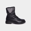 Boots élastiquées à lacets noir femme