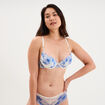 Soutien-gorge maxi push-up dentelle bleu clair femme