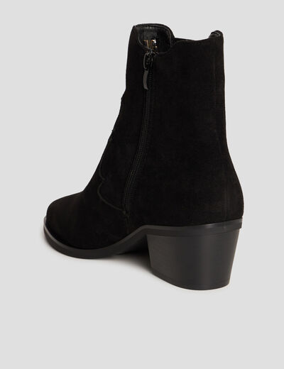 Bottines santiags à talons noir femme
