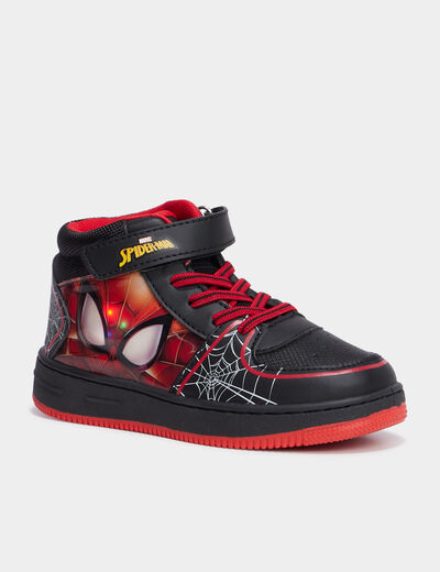 Baskets montantes lumineuses Spider-Man noir garçon
