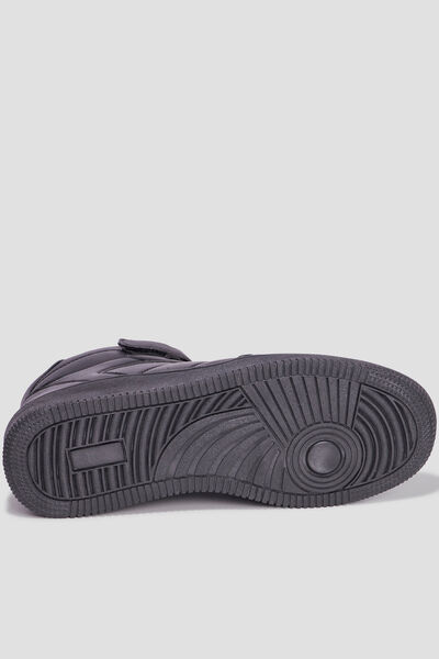 Baskets montantes &agrave; scratch sur l'avant noir homme