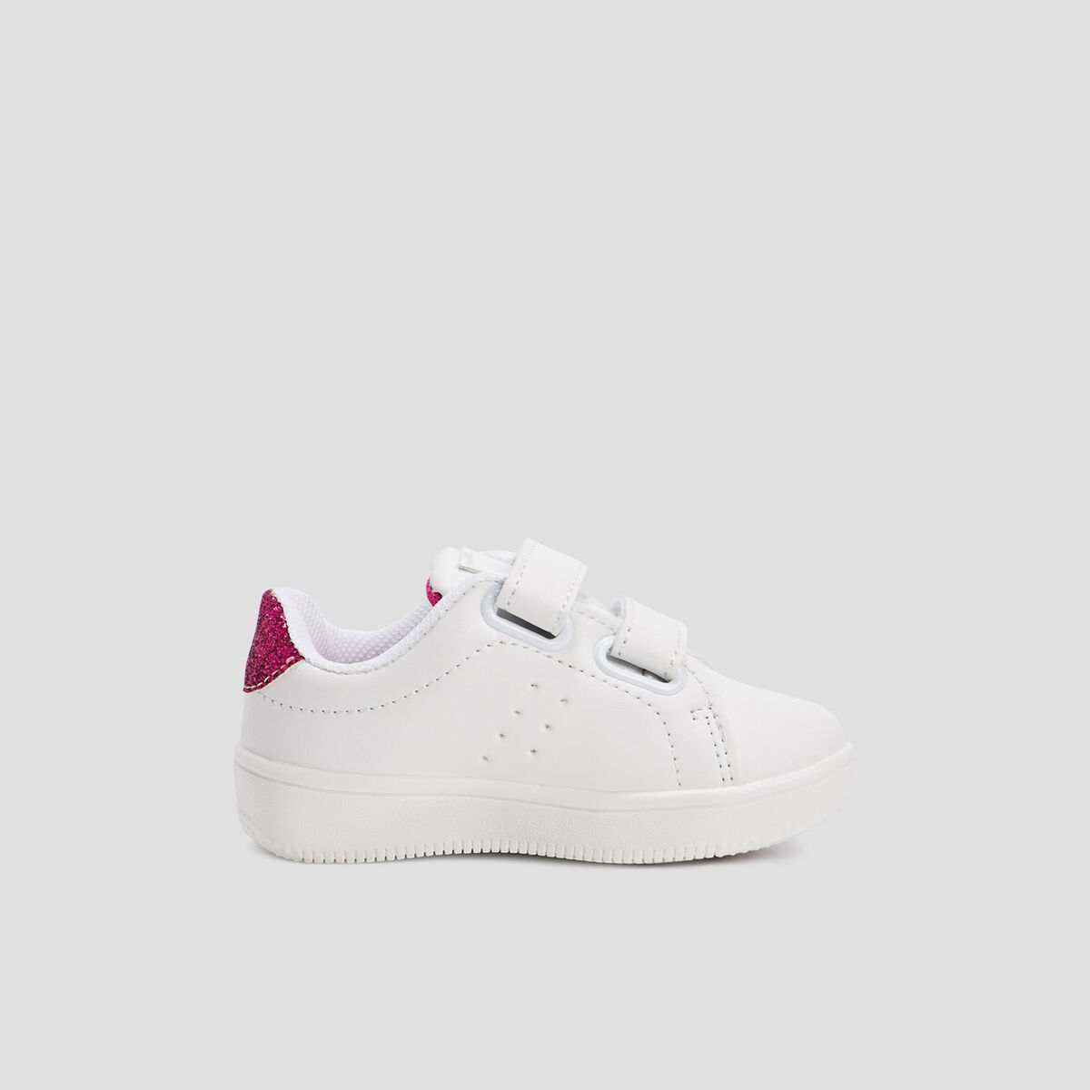 Tennis à scratch blanc bébé fille