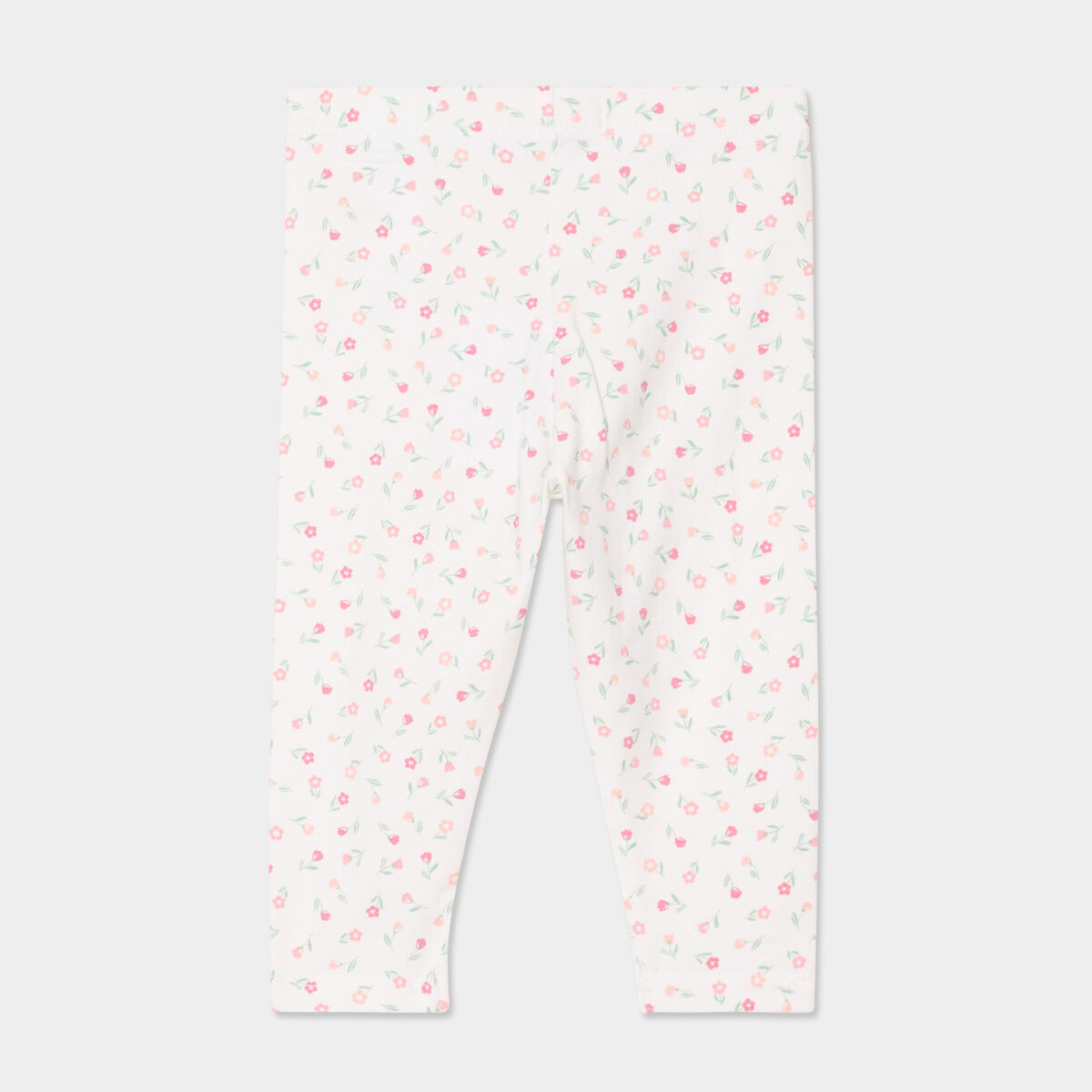 Legging taille &eacute;lastiqu&eacute;e coton ecru b&eacute;b&eacute; fille