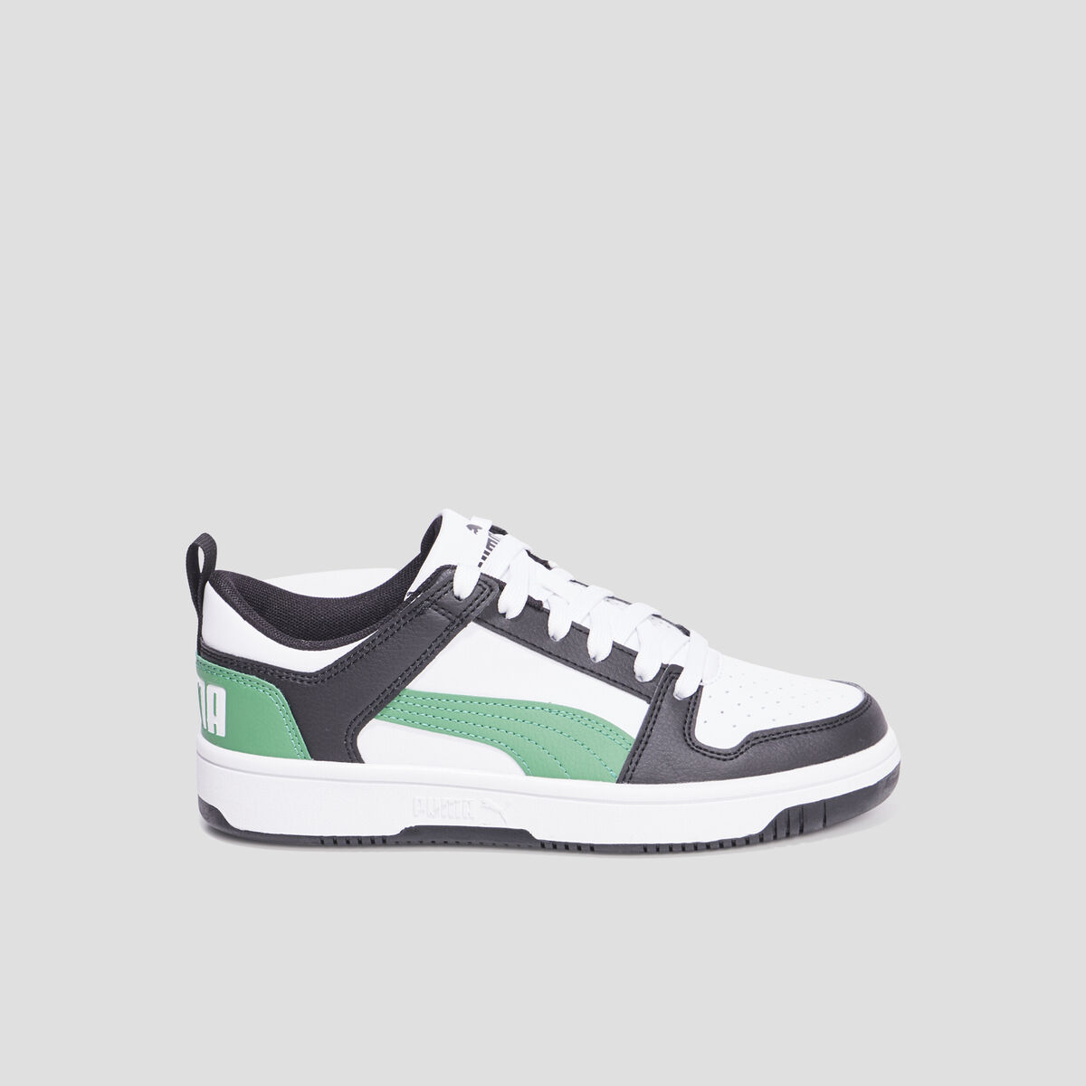 Tennis basse à lacets Puma Rebound vert garçon