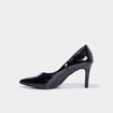 Escarpins vernis &agrave; talons noir femme