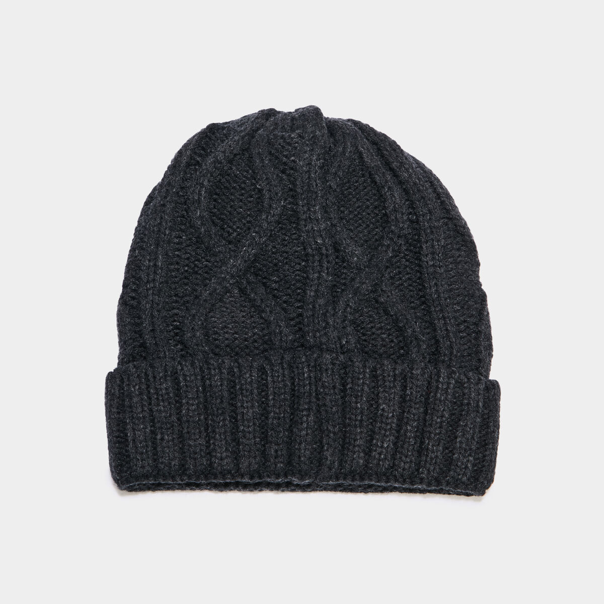 Bonnet &agrave; torsades gris clair homme