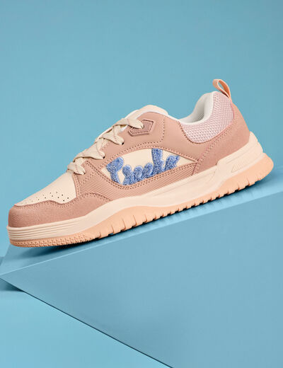 Baskets esprit skate &agrave; lacets rose fille