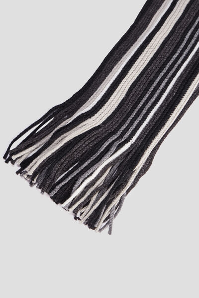 Écharpe à franges noir homme