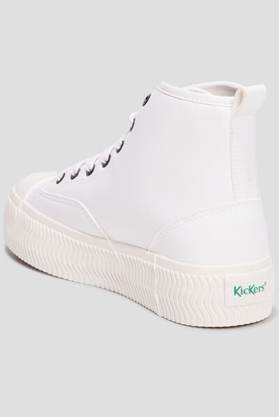 Baskets montantes Kickers Reallife blanc femme