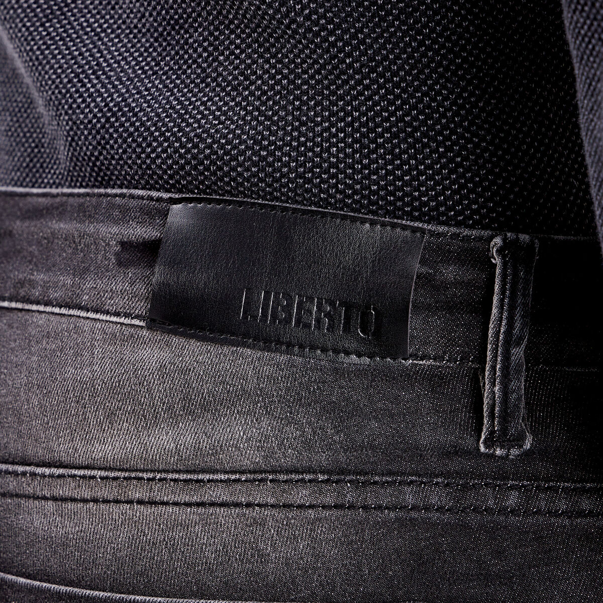 Jeans straight denim noir homme