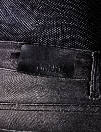 Jeans straight denim noir homme
