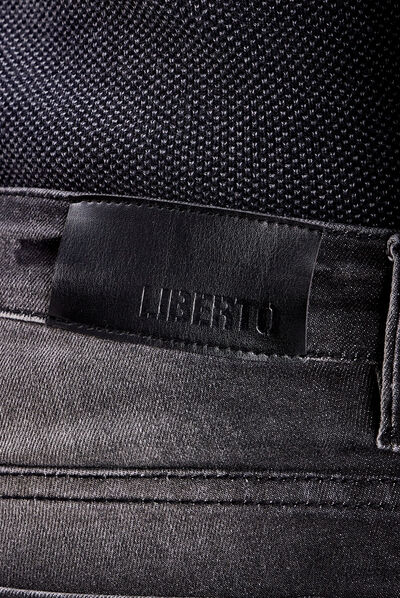 Jeans straight denim noir homme