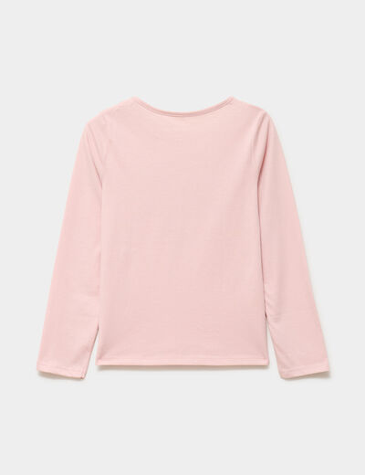 Ensemble pyjama pantalon et t-shirt rose clair fille
