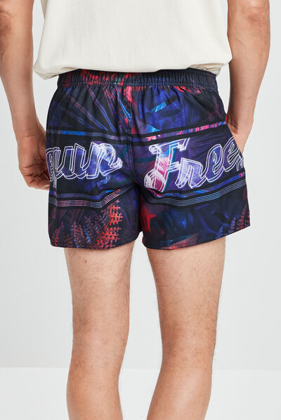 Short de bain Freegun rouge homme