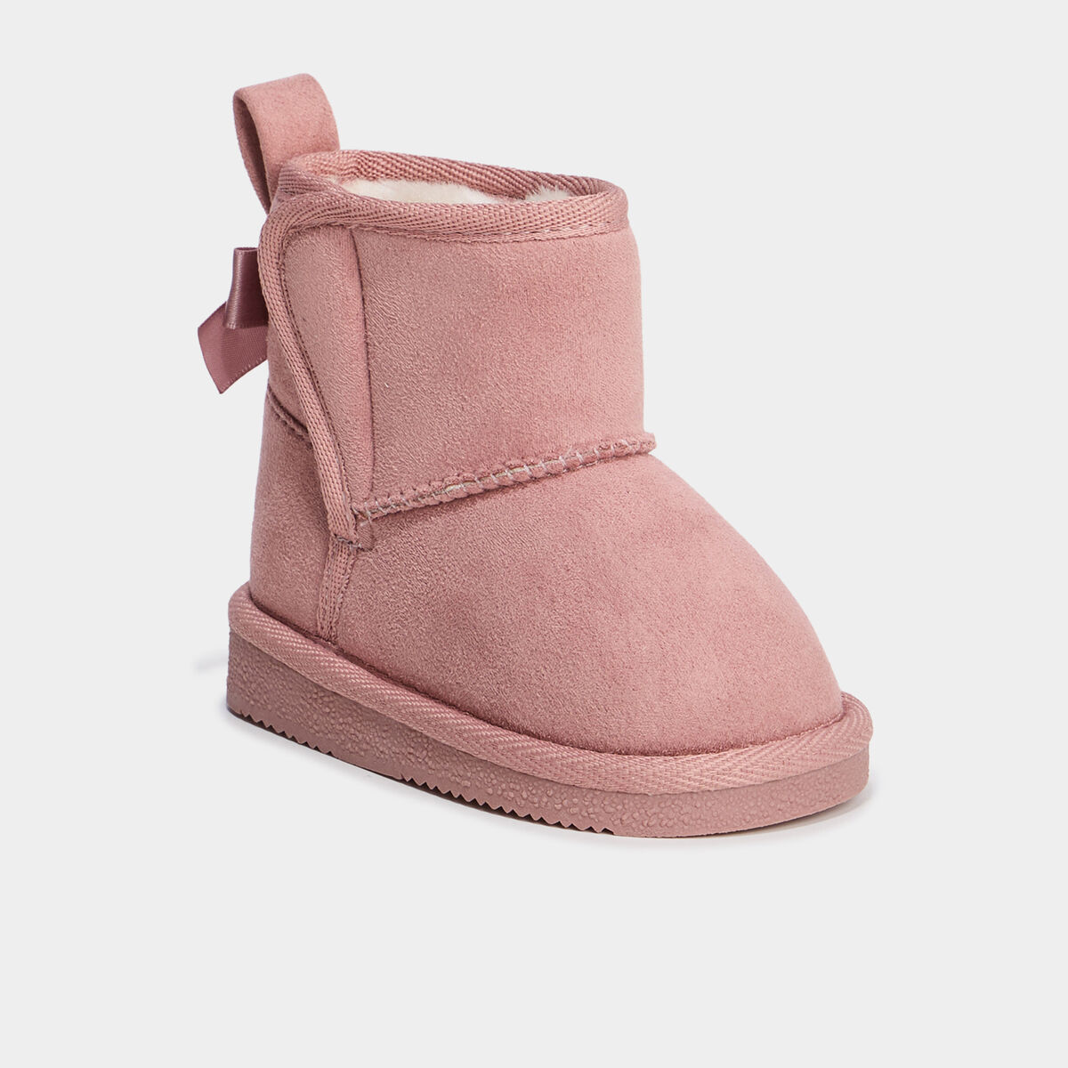 Bottines avec noeuds Creeks rose b&eacute;b&eacute; fille