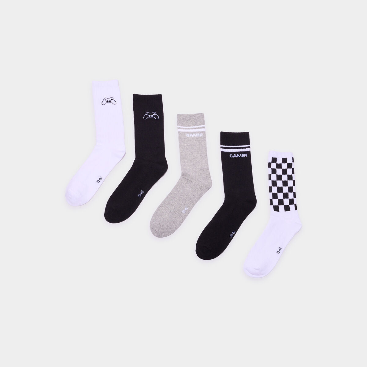 Lot 5 paires chaussettes noir homme