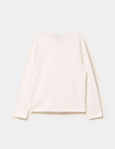 T-shirt manches longues Squishmallow ivoire fille
