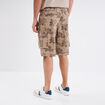 Bermuda cargo coton taupe homme