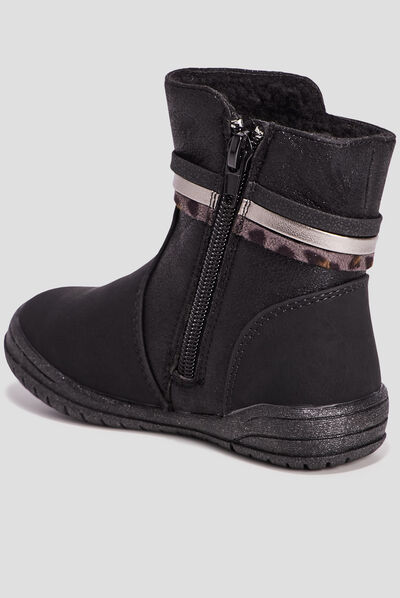 Bottines avec brides noir fille