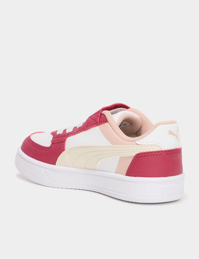 Tennis basses à scratchs Puma vieux rose fille