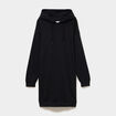 Robe sweat &agrave; capuche noir femme