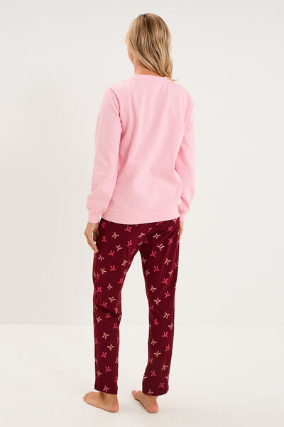 Ensemble pyjama 2 pi&egrave;ces Stitch rose femme