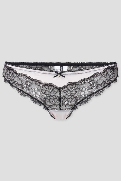 Culotte tanga rose clair femme