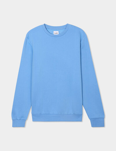 Sweat avec col rond bleu homme