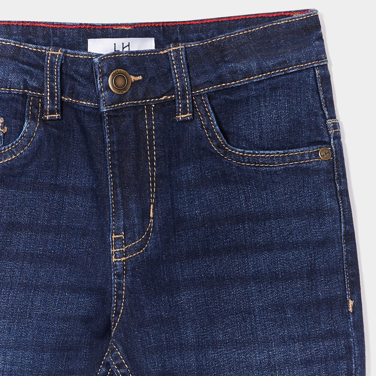 Jeans slim effet stretch denim brut garçon