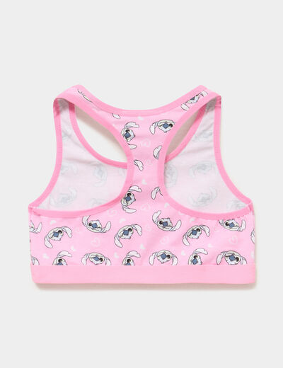 Lot 2 brassi&egrave;res dos nageur Stitch rose fille