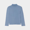 Lot 2 t-shirts col roulé bleu gris garçon