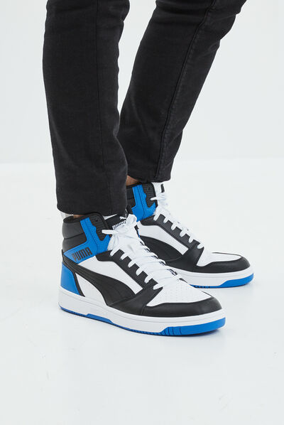 Baskets montantes à lacets Puma Rebound bleu homme
