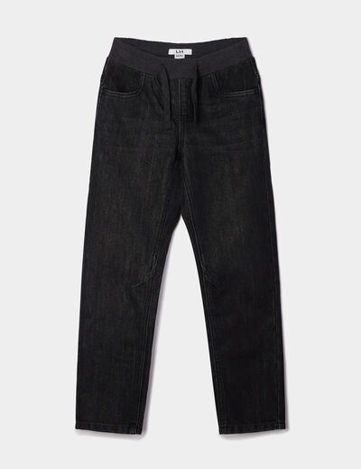 Jeans regular taille ajustable gris garçon