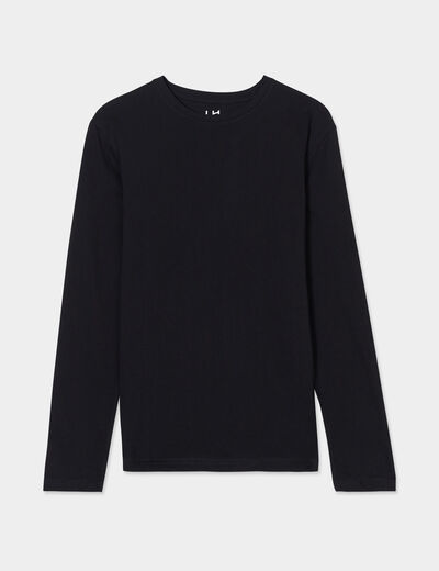 T-shirt manches longues noir homme