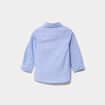 Chemise manches longues coton bleu ciel b&eacute;b&eacute; gar&ccedil;on