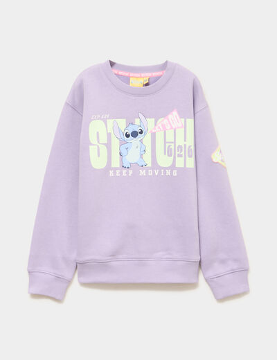 Sweat manches longues Stitch parme fille