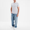 Polo droit manches courtes coton ecru homme