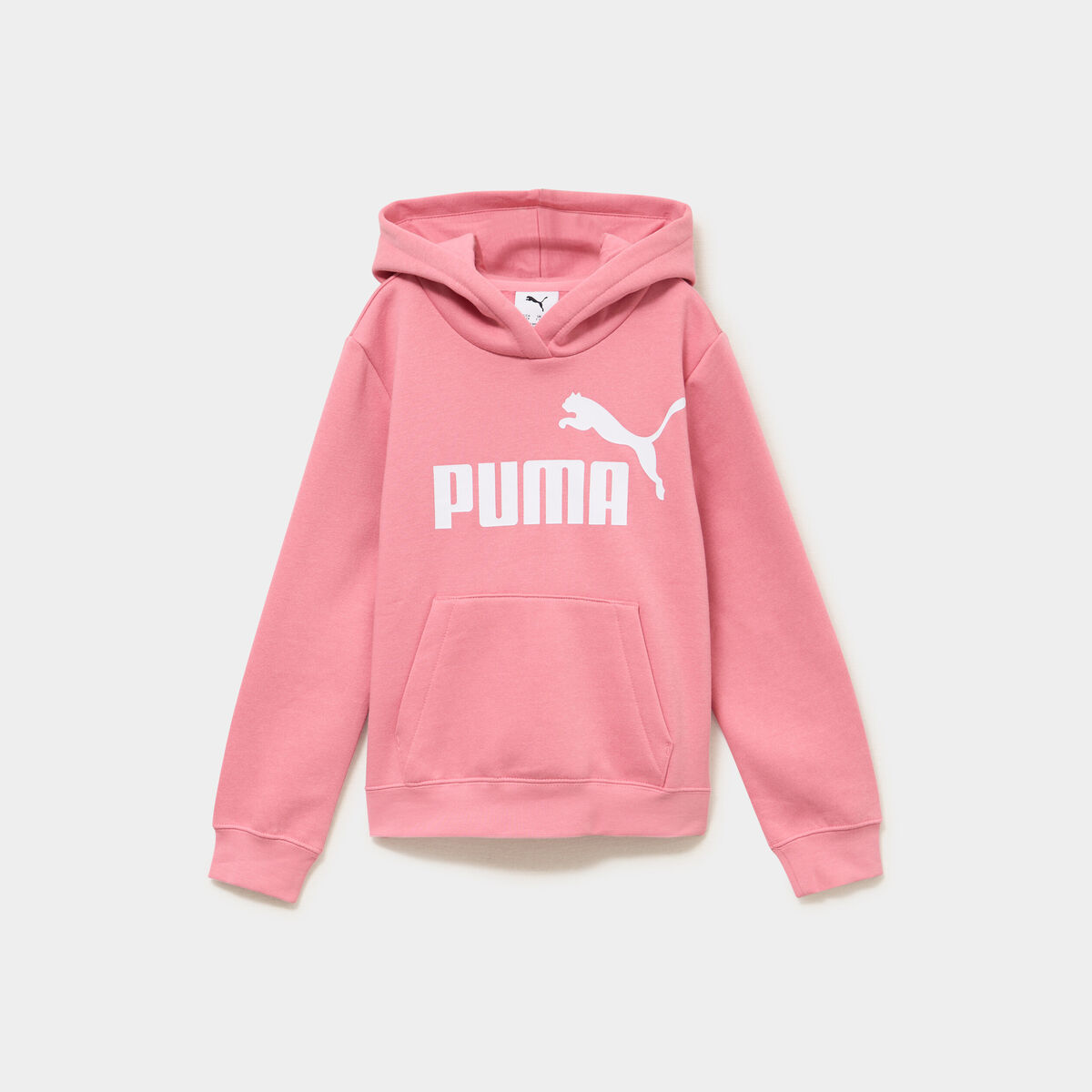 Sweat hoodie molleton 1 poche Puma vieux rose fille