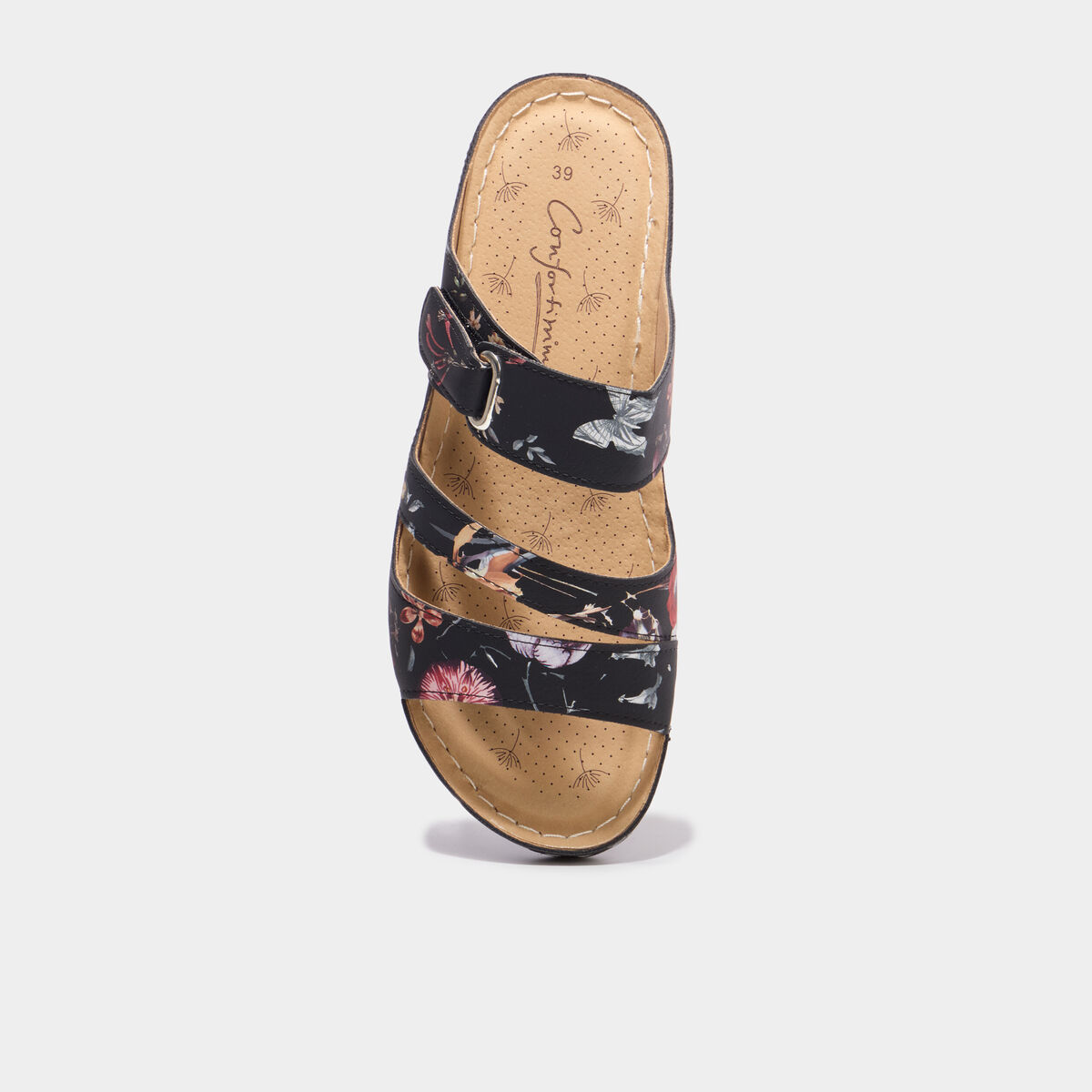 Mules avec talons compens&eacute;s noir femme