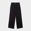 Jeans large coton denim noir femme