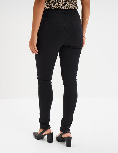 Jegging taille haute denim noir femme