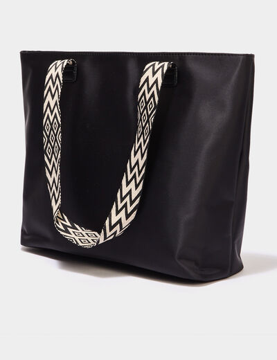 Sac shopper pour porté-épaule noir femme
