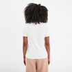 T-shirt brodé manches courtes coton blanc femme