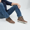 Bottines à lacets marron homme