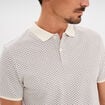 Polo droit manches courtes coton blanc homme