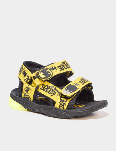 Sandales semelles lumineuses Batman jaune gar&ccedil;on