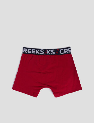 Lot 3 boxers Creeks rouge garçon
