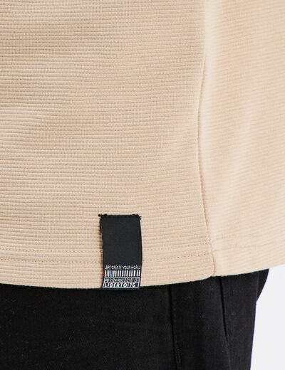 T-shirt oversize manches courtes Liberto beige homme